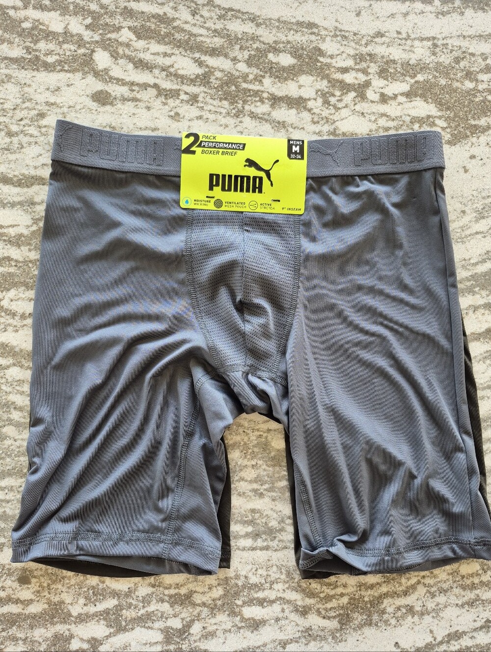 Puma Men's 2-Pack Performance Boxer Brief Underwear New Size Medium